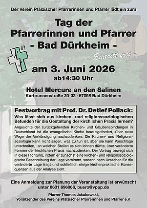 Plakat Tag der Pfarrerinnen und Pfarrer
