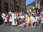 Kindergottesdienst mit Pfarrerin Urd Rust, Kindergottesdienstbeauftragte der Ev. Kirche der Pfalz, beim Dekanatskirchenfest 2006